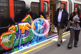 PANELS IN TRAFFIC ON THE LONDON METRO