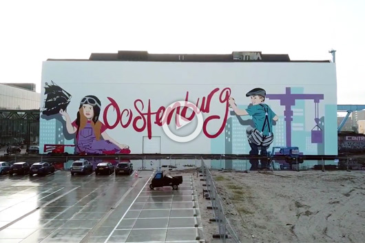 ‘OOSTENBURG’, THE BIGGEST MURAL IN AMSTERDAM