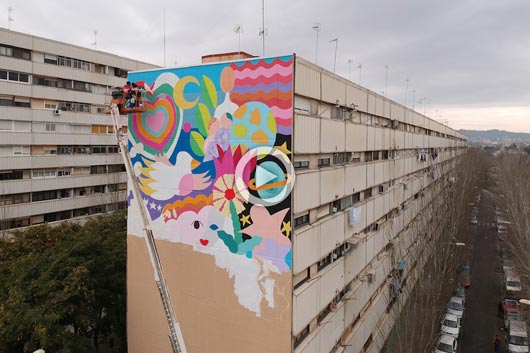 ZOSEN AND MINA BRING COLOR TO ”LA MINA”, IN BARCELONA